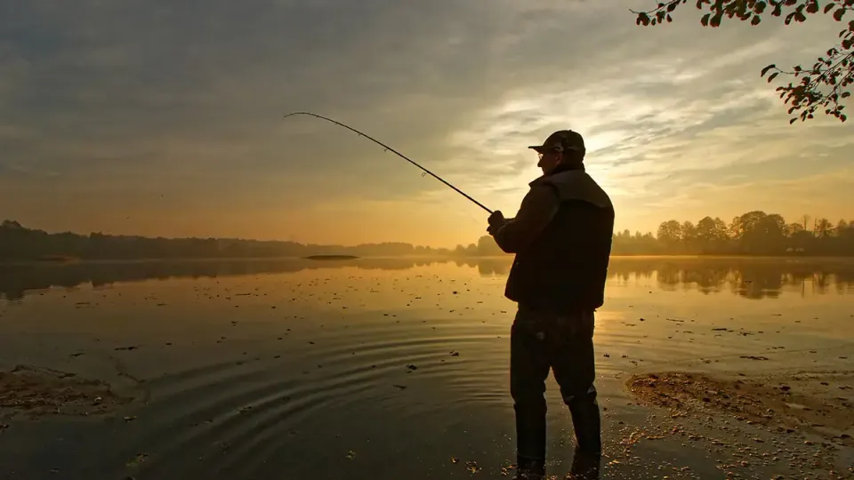 Solo angler on the water.